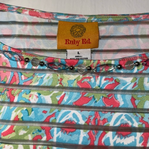 Ruby Rd. Multicolor Striped Blouse - Picture 3 of 8